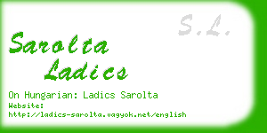 sarolta ladics business card